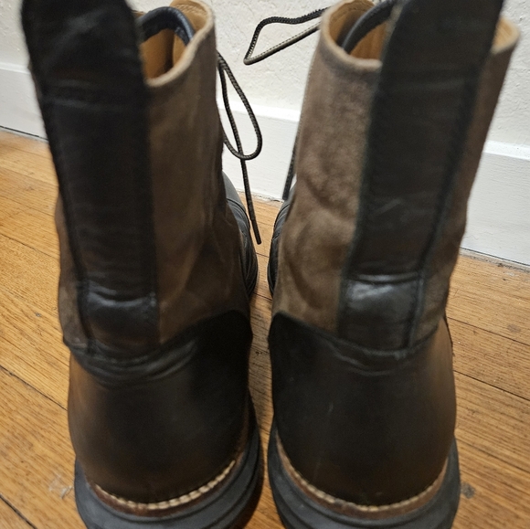 Cole Haan Lunargrand Mens Boot forest Camo Green Black Army Leather Size 13M - Picture 3 of 7